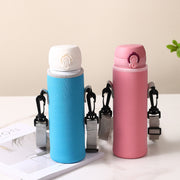 水筒カバー 水筒ケース メンズ レディース ジュニア 350ml 無地 シンプル ショルダー 保温 保冷 伸縮性 斜め掛け マグボトルケース マグボトル 水筒 男性 女性 男女兼用