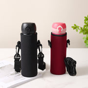 水筒カバー 水筒ケース メンズ レディース ジュニア 350ml 無地 シンプル ショルダー 保温 保冷 伸縮性 斜め掛け マグボトルケース マグボトル 水筒 男性 女性 男女兼用