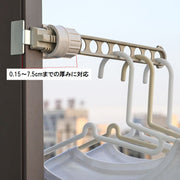 窓枠用ハンガーラック 単品 物干しハンガー コンパクト 部屋干し 外干し 洗濯物干し 取り付け簡単 省スペース 出張 旅行 携帯 洗濯用品