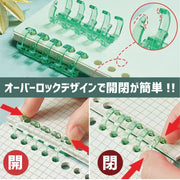 ルーズリーフリング ルーズリング 同色5個セット 文房具 5穴タイプ とじ具 バインダー クリア シンプル 無地 整理整頓 ノート アルバム メモ帳