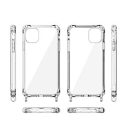 iPhoneケース カバー スマホケース 耐衝撃 背面保護 薄型 スリム ストラップホール付き 防塵 クリア 透明 シンプル