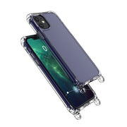 iPhoneケース カバー スマホケース 耐衝撃 背面保護 薄型 スリム ストラップホール付き 防塵 クリア 透明 シンプル