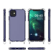 iPhoneケース カバー スマホケース 耐衝撃 背面保護 薄型 スリム ストラップホール付き 防塵 クリア 透明 シンプル