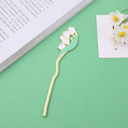 しおり 栞 ブックマーク ブックマーカー 金属製 文房具 文具 雑貨 フラワー 花 ひまわり 向日葵 スズラン ユリ 百合 バラ ローズ かわいい おしゃれ きれいめ プレゼント ギフト 贈り物 金色 黄 白 ピンク 緑