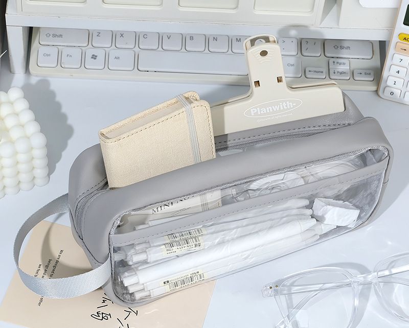 ペンケース 筆箱 ペン入れ 文房具入れ 大容量 クリア 商品画像4