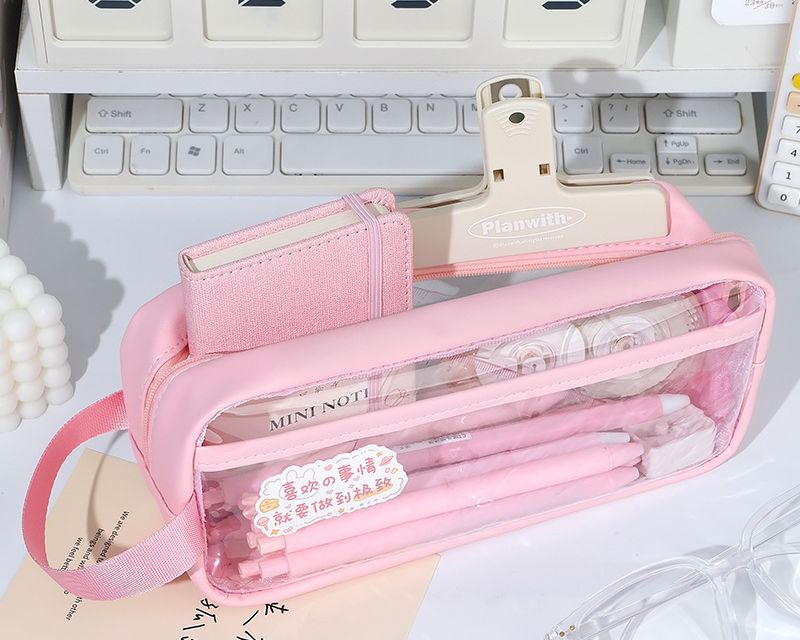 ペンケース 筆箱 ペン入れ 文房具入れ 大容量 クリア 商品画像5