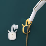 シャワーヘッドホルダー 粘着式 シャワーホルダー シャワーフック 角度調節可 防水 簡単取り付け 高さ調節 自由自在 フック付き 貼り付け 鹿 可愛い シャワー掛け バス用品 バスルーム お風呂 バスグッズ