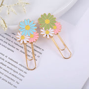 ブックマーク しおり クリップ 栞 ペーパークリップ ステーショナリー 文房具 本 ブック 図鑑 小説 花 フラワー かわいい シンプル