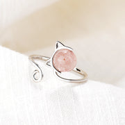 指輪 リング レディース アクセサリ 装飾品 ファッション小物 ネコ 猫 キャット かわいい プレゼント ギフト