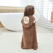 湯上りタオル フード付き バスタオル バスポンチョ ベビー キッズ 子供用 巻きタオル スナップボタン バスローブ おくるみ 厚手 モコモコ 男の子 女の子 赤ちゃん 耳付き アニマル バス用品 お風呂上り 幼児 可愛い 出産祝い プレゼント 贈り物 ギフト