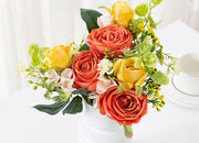 造花 花束 ブーケ 薔薇 バラ ローズ アートフラワー フェイクフラワー 花材 人工観葉植物 花飾り アレンジメント 枯れない