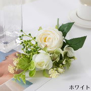 造花 花束 ブーケ 薔薇 バラ ローズ アートフラワー フェイクフラワー 花材 人工観葉植物 花飾り アレンジメント 枯れない