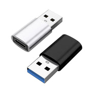 変換アダプター 単品 Type-C USB3.0 Type-A コンパクト 充電 データ転送 小型 軽量 持ち運び簡単 スマートフォン スマホ PC Macbook ノートパソコン 携帯 タブレット タイプA タイプC 黒 グレー 銀色 シルバーカラー