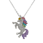 ネックレス ペンダント アクセサリー ジュエリー キラキラ ユニコーン レインボー 虹 ファッション 小物 レディース おしゃれ プレゼント ギフト 贈り物