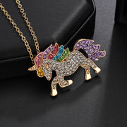 ネックレス ペンダント アクセサリー ジュエリー キラキラ ユニコーン レインボー 虹 ファッション 小物 レディース おしゃれ プレゼント ギフト 贈り物