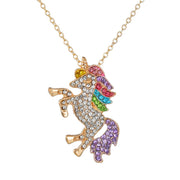 ネックレス ペンダント アクセサリー ジュエリー キラキラ ユニコーン レインボー 虹 ファッション 小物 レディース おしゃれ プレゼント ギフト 贈り物