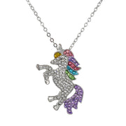 ネックレス ペンダント アクセサリー ジュエリー キラキラ ユニコーン レインボー 虹 ファッション 小物 レディース おしゃれ プレゼント ギフト 贈り物