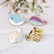 ピンバッチ レディース アクセサリー ファッション雑貨 ブラウス シャツ カジュアル ギフト プレゼント くじら サメ 魚 ユニーク