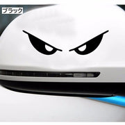 カーステッカー バイクステッカー デカール シール ワル目 つり目 ユニーク 個性的 面白い かっこいい 装飾 外装 デコレーション ドレスアップ カスタム カー用品 自動車 カーアクセサリー カーパーツ