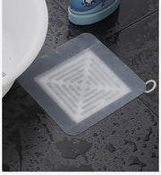 排水口カバー キッチン用品 蓋 ふた シンク 洗面所用品 浴室用具 カバー つまみ付き 四角 スクエア 半透明 お風呂 バスルーム 排水溝 床排水 つけ置き 掃除用品 掃除グッズ 防虫 防水 防塵 悪臭 シンプル グレー 灰色