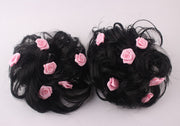 ポイントウィッグ レディース キッズ ジュニア ヘアアクセサリー ピンク レッド フラワー クリップ かわいい おしゃれ
