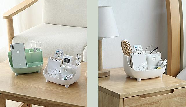 卓上収納ボックス デスクオーガナイザー 収納ケース スマホスタンド ペン立て 小物入れ 商品画像4