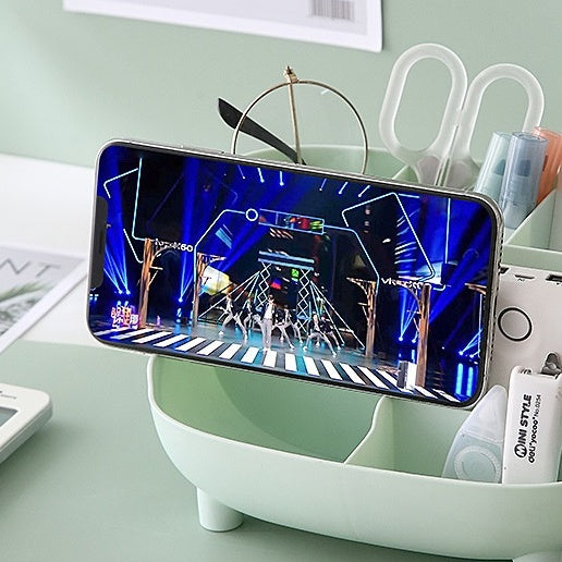 卓上収納ボックス デスクオーガナイザー 収納ケース スマホスタンド ペン立て 小物入れ 商品画像5