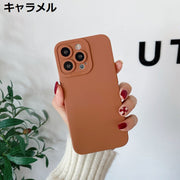iPhoneケース カバー スマホケース 軽量 薄型 マットカラー シンプル 無地 TPU ソフト 耐衝撃 カメラ保護 背面保護