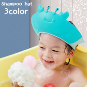 シャンプーハット 子供用 キッズ ベビー シャワーキャップ バスバイザー カニ 可愛い サイズ調整可能 ワンタッチバックル お風呂 バス用品