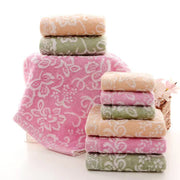 ハンドタオル タオル 50×25cm 35×35cm バス用品 花柄 もこもこ ふんわり 吸水性 柔らかい 日用品 生活雑貨 お洒落