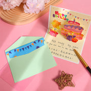 バースデーカード グリーティングカード 誕生日カード 飛び出す かわいい ケーキ メッセージカード 立体 お祝い 誕生日 バースデー プレゼント ギフト