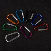 カラビナ カラビナフック 同色7個セット D型 メタリック メタル キーホルダー アウトドア 登山 キャンプ トレッキング ぶら下げ 固定 バックル