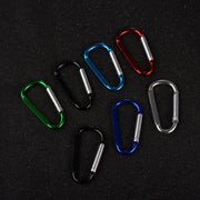 カラビナ カラビナフック 同色7個セット D型 メタリック メタル キーホルダー アウトドア 登山 キャンプ トレッキング ぶら下げ 固定 バックル