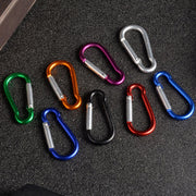 カラビナ カラビナフック 同色7個セット D型 メタリック メタル キーホルダー アウトドア 登山 キャンプ トレッキング ぶら下げ 固定 バックル