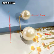 ウエストバックル サイズ調整 2個セット パール調 フェイクパール ジーンズ デニム パンツ ズボン ウエストアジャスター かわいい 簡単