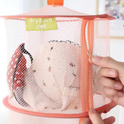 平干しネット 物干しネット 3段 折りたたみ 洗濯用品 型崩れ防止 メッシュ ファスナー 通気性 ブラジャー 下着 おもちゃ ぬいぐるみ 小物 室内干し コンパクト 便利 日用品 生活雑貨