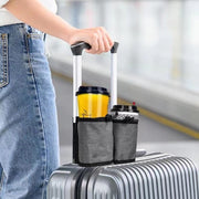 ドリンクホルダー カップホルダー スーツケース用 楽ちん 便利 収納 旅行 カラバリ豊富 シンプル 黒 グレー