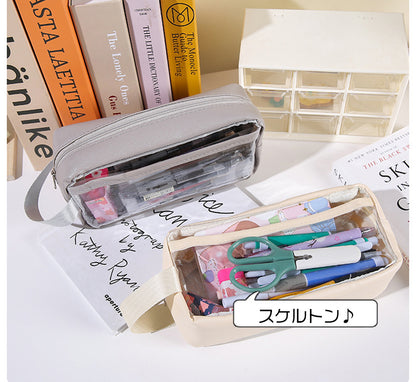 ペンケース 筆箱 筆入れ ペンポーチ 小物入れ クリア 商品画像3