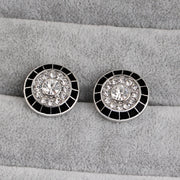 カフスボタン メンズ アクセサリー シルバー ラインストーン ファッション雑貨 スーツ パーティ 結婚式 2次会 記念日 お祝い フォーマル ギフト