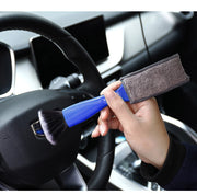 車内清掃用ブラシ 2way 車用品 車内 掃除 清掃ブラシ 埃取り 隙間 ほこり ホコリ エアコン ルーバー 吹き出し口 クリーナー クリーニングクロス モップ 刷毛 簡単 便利
