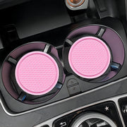 車用コースター 2枚セット カップホルダー デコレーション カー用品 カップマット 車用アクセサリー ドリンクマット 凹凸 ソフト やわらかい 厚手 丸 サークル 水滴対策 汚れ防止 単色 カジュアル かわいい かっこいい おしゃれ カスタマイズ