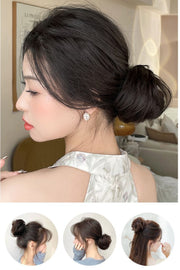ポイントウィッグ 部分ウィッグ ヘアアクセサリー ウェーブ カール お団子 巻髪 カール ストレート ファッション小物 レディース 女性 婦人 ふわふわ カール お団子ヘアー つけ毛 ヘアアレンジ イメチェン ボリュームアップ イベント パーティー 結婚式 お呼ばれ 普段使い
