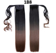 ポイントウィッグ 部分ウィッグ ポニーテール 45cm ロング WIG つけ毛 エクステ ストレート 直毛 グラデーションカラー 自然 ナチュラル リアル レディース 女性用 ブラック ブラウン ヘアアレンジ イメチェン イメージチェンジ