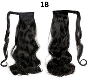 ポイントウィッグ 部分ウィッグ ポニーテール 45cm ロング WIG つけ毛 エクステ 巻き髪 カール ウェーブ グラデーションカラー 自然 ナチュラル リアル レディース 女性用 ブラック ブラウン ヘアアレンジ イメチェン イメージチェンジ