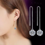 ピアス レディース アクセサリー アメリカンピアス ロングチェーン ビジュー 耳飾り 揺れる きらきら きれい 上品 おしゃれ シンプル お呼ばれ パーティ ファッション小物