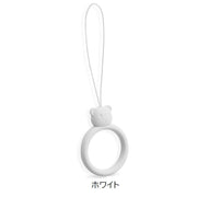 リングストラップ ホールドリング 同色2個セット スマホリング クマ ベアー 柔らかい ソフト 落下防止 携帯 かわいい おしゃれ パステルカラー シリコン