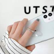 スマホリング ホールドリング スマホスタンド リングホルダー 落下防止 指輪型 360度回転 透明 クリア ラインストーン スマホアクセサリー かわいい おしゃれ