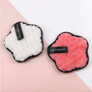 メイク落とし用 スポンジ 3個セット メイク落とし メイク落としパフ クレンジングパフ 洗顔パフ マイクロファイバー パフ フェイス クレンジング メイク雑貨 かわいい 花型 フラワー