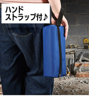 ツールバッグ 工具袋 持ち手付き コンパクト ファスナー 持ち運び 工具収納 パーツケース 工具バッグ ツールケース 工具入れ シンプル 無地 単色 カラバリ豊富 日曜大工 DIY 修理 作業 携帯