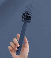 ヘアブラシクリーナー 毛取り 2way ヘアブラシ掃除 くし 櫛 髪の毛取り お手入れ 単品 汚れ取り 埃取り ホコリ取り 簡単 日用品 生活雑貨 洗面所 パソコン キーボード 隙間掃除 掃除用品 清掃道具 清潔 スリム コンパクト 便利グッズ 白 灰 緑 青